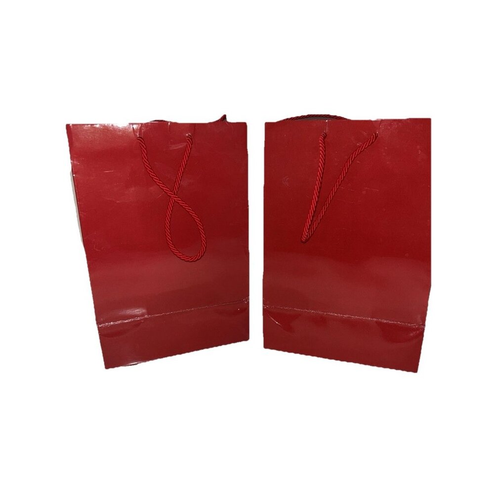 2 Cartier Red Paper Shopping Bag 10.5 x 8" x 4.5" In Great Condition - Picture 5 of 5